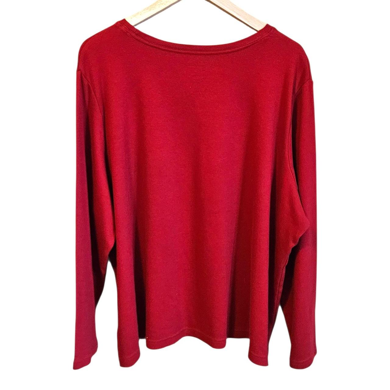 Basic Editions Women's Blouse - Red - 3XL – Basic… - image 4
