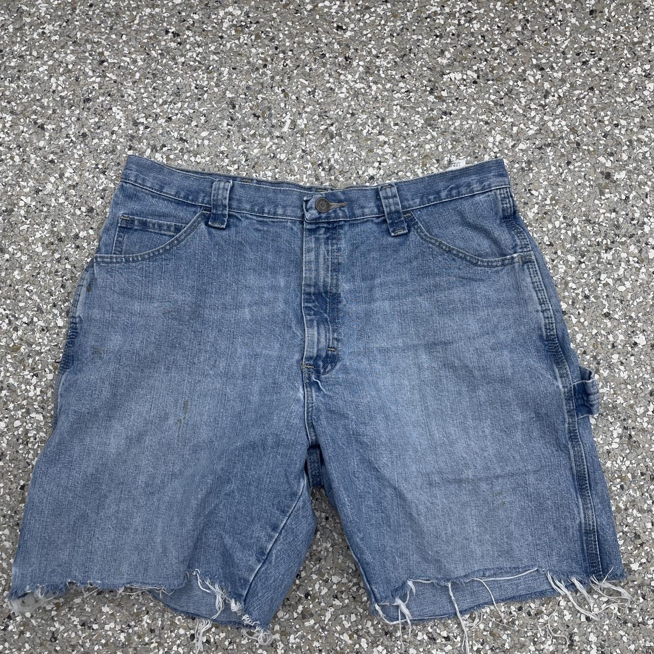 distressed cropped jorts - Depop