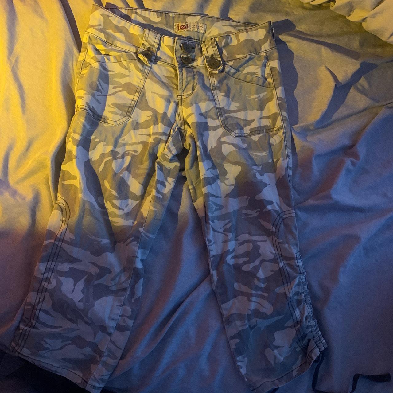 Camo capri cargo pants. Kind of stretchy and low... Depop
