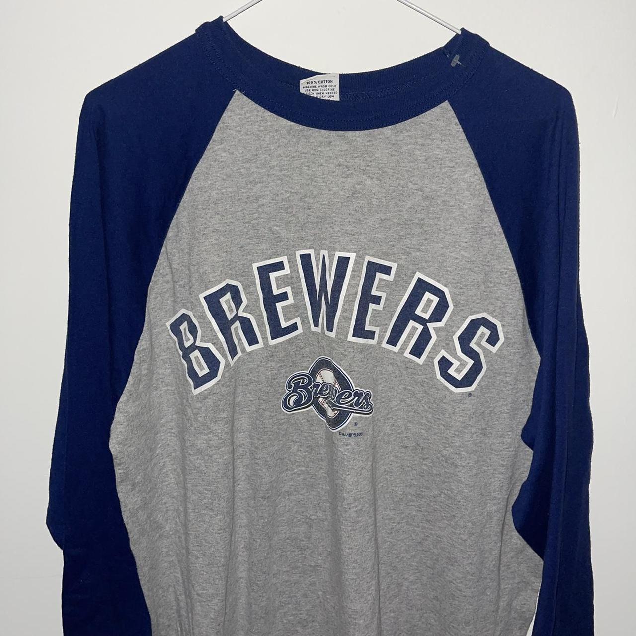 Retro Milwaukee Brewers popover jersey size XL but - Depop
