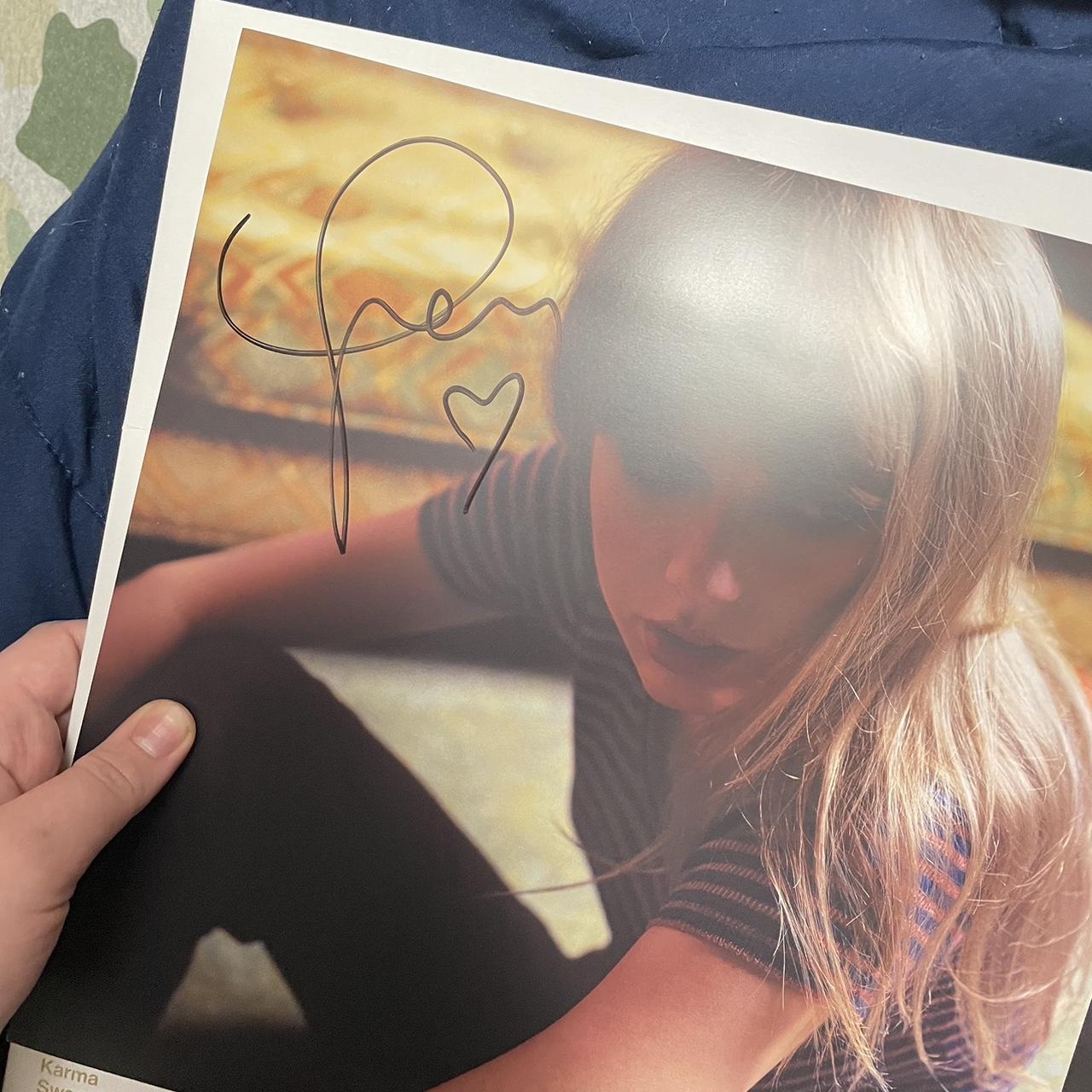 mahogany signed taylor swift midnights vinyl!! | Depop