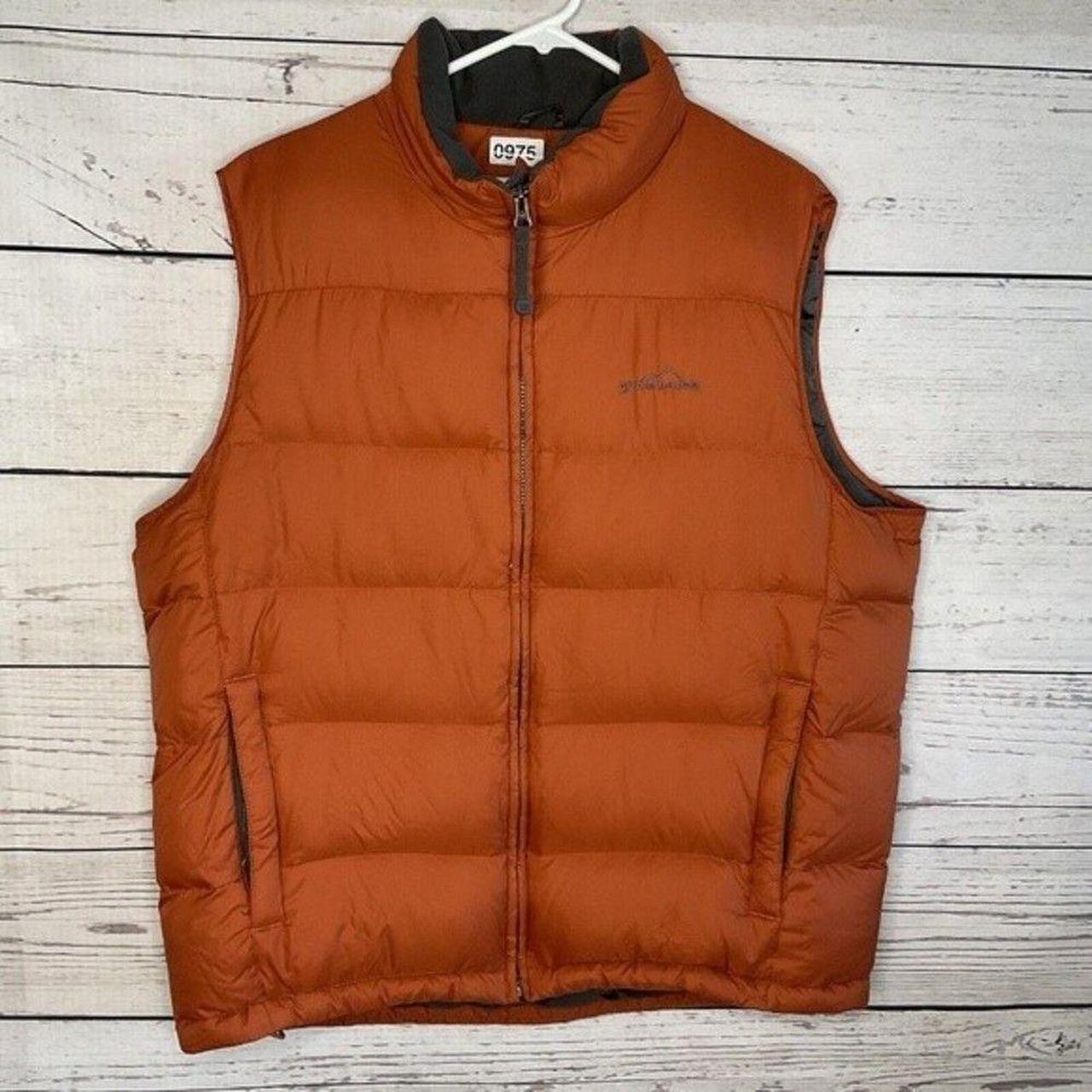 Eddie Bauer Orange Goose Down EB700 Puffer Vest Men's Size 2024 L