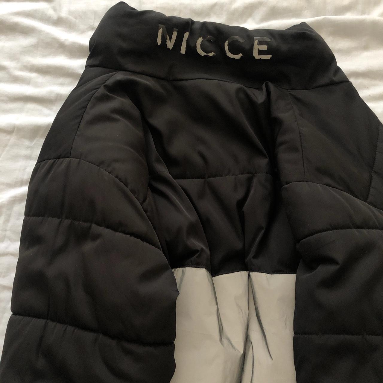 NICCE Men's Black and Silver Coat | Depop