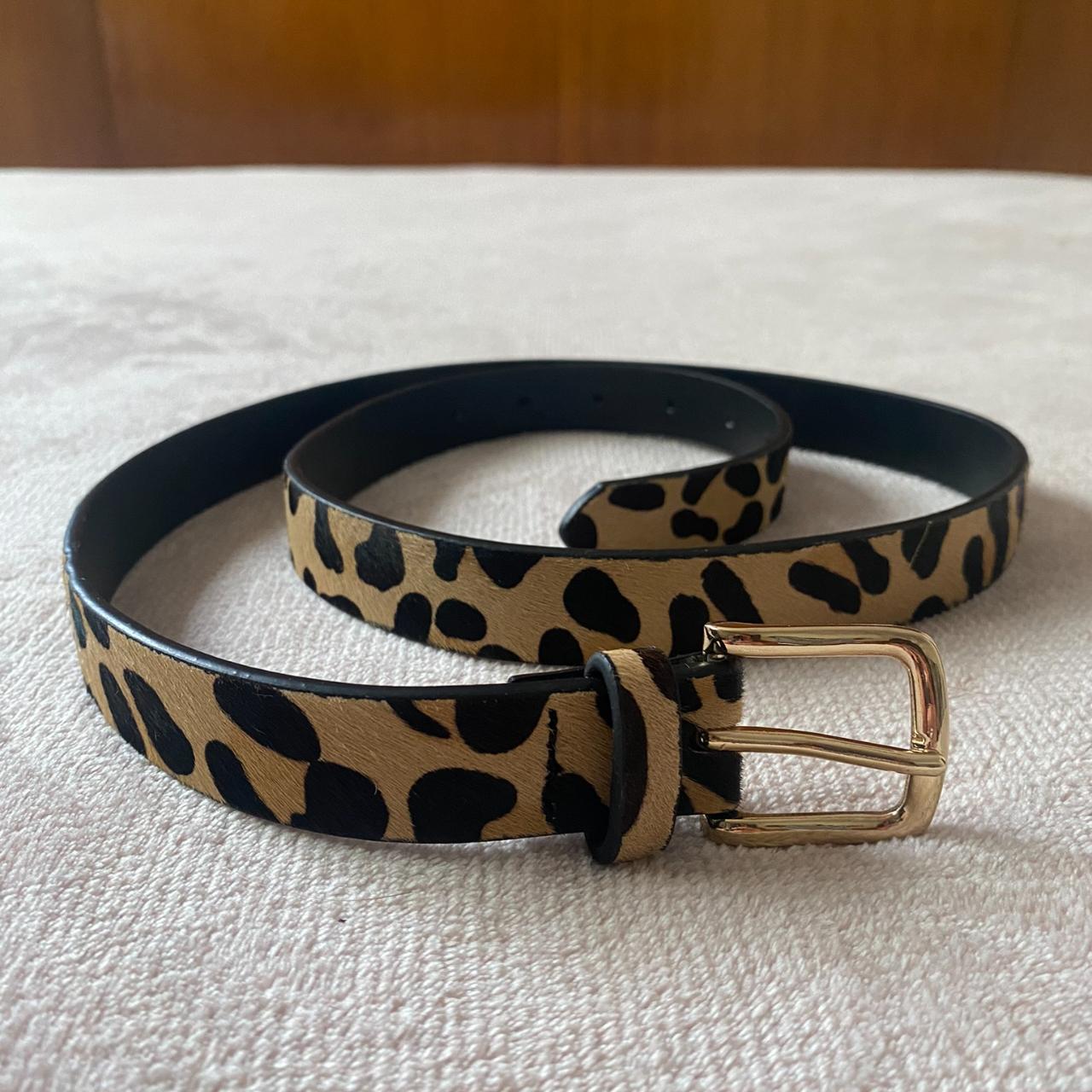 Leopard print belt | Genuine Leather | Faux fur |... - Depop