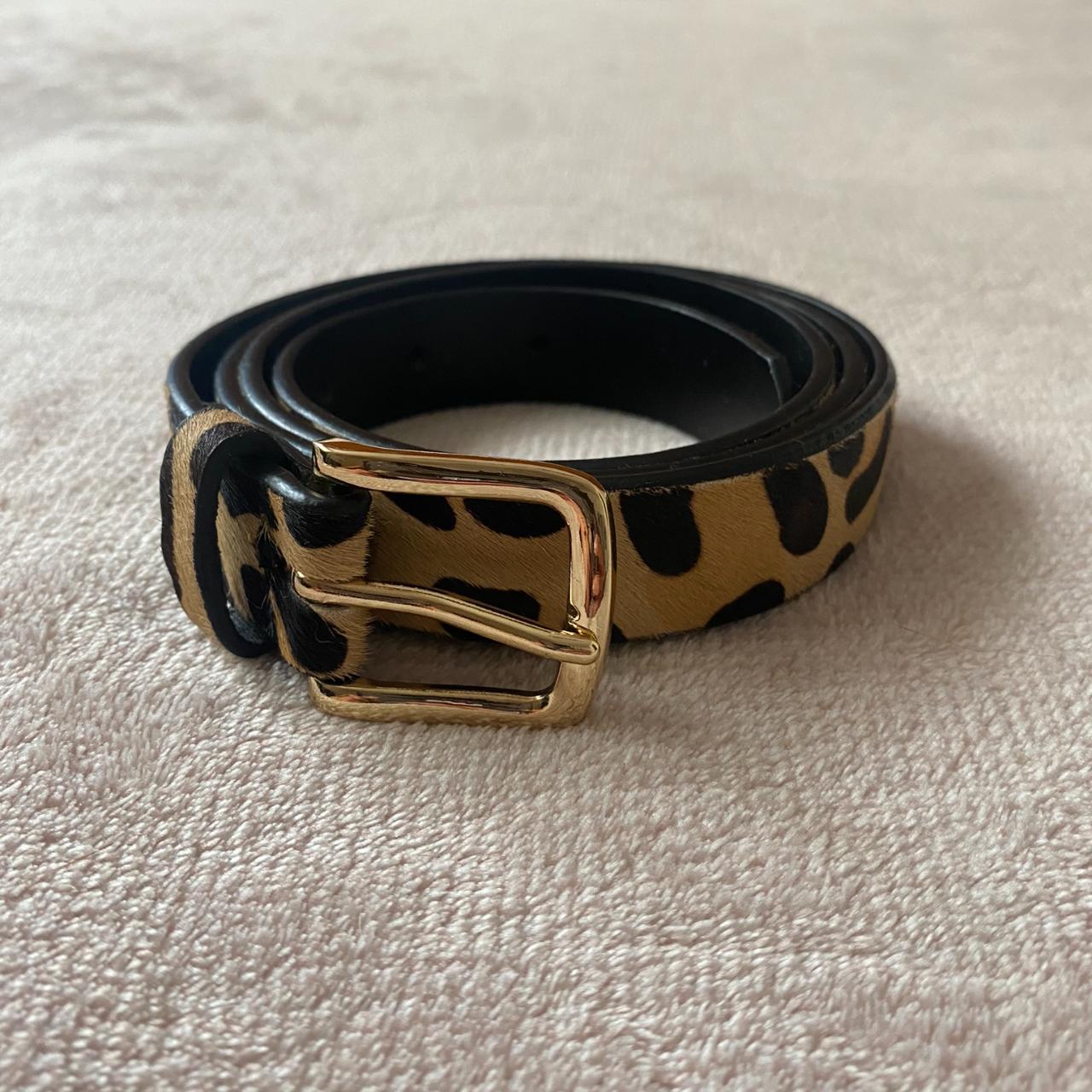 Leopard print belt | Genuine Leather | Faux fur |... - Depop