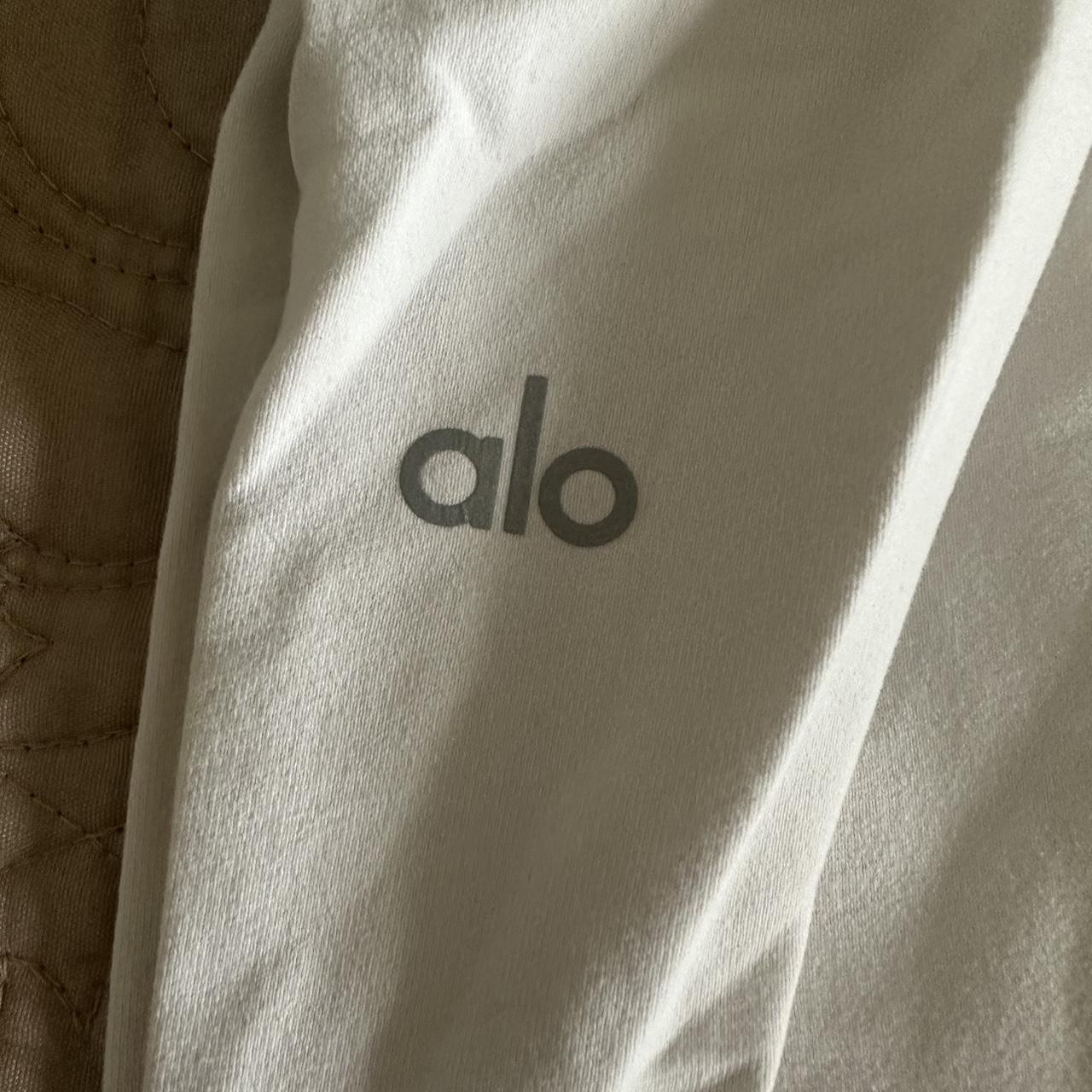 alo leggings white good condition white Depop