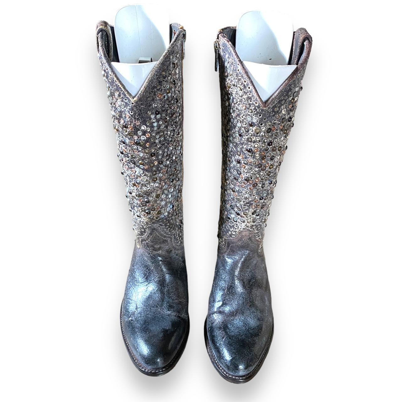 frye deborah studded boots