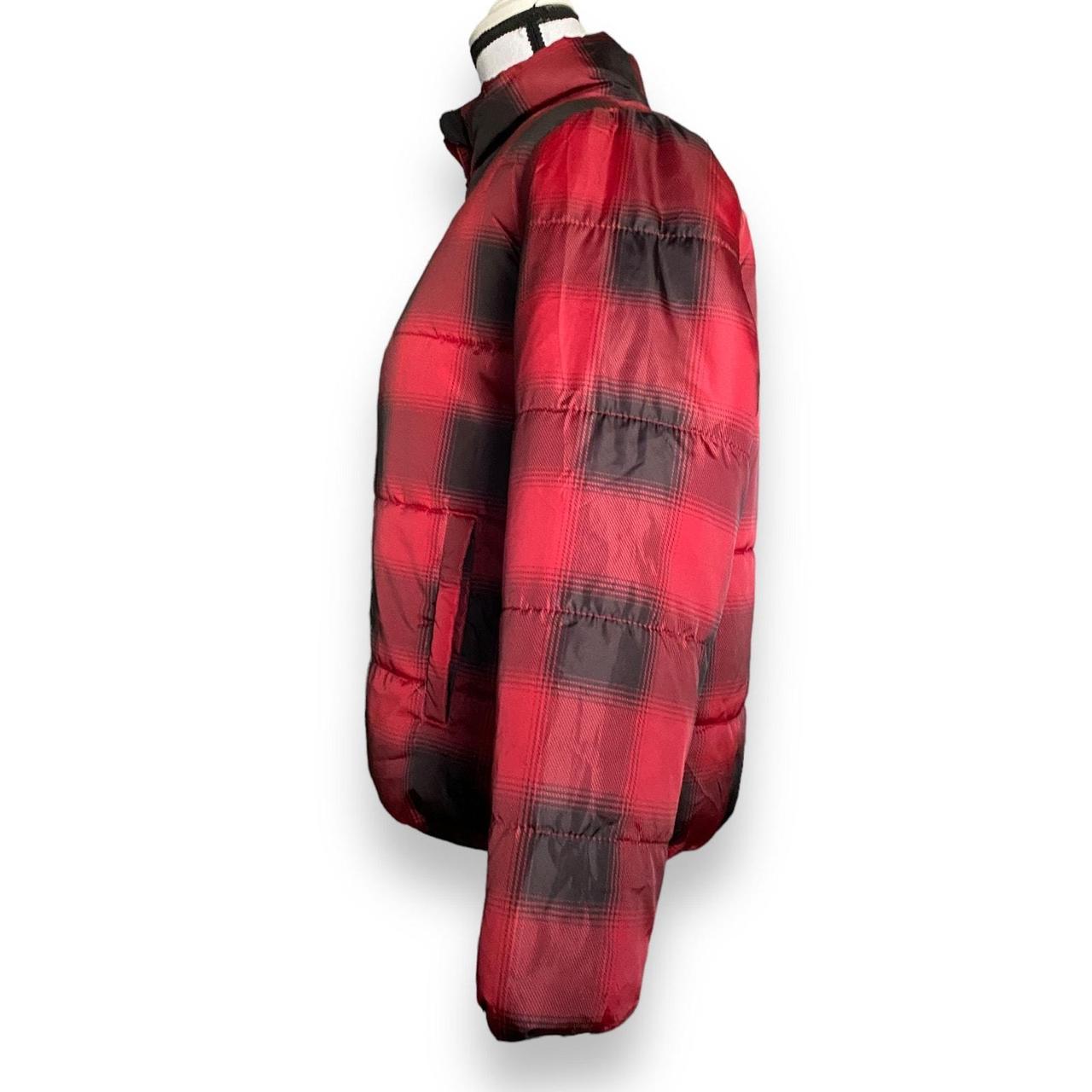 Universal Thread Women's Puffer Jacket - Red/Blac… - image 5