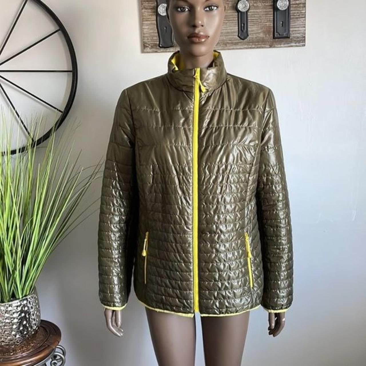 TALBOTS Lightweight Puffer Jacket Olive Size L - Main Image