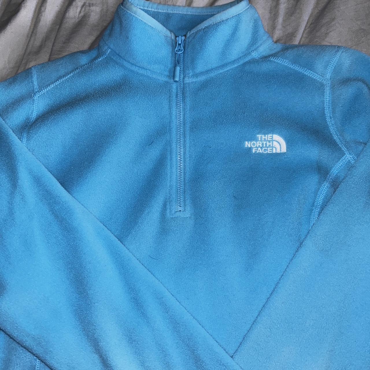 Blue north face half zip Size small Only worn a few... - Depop