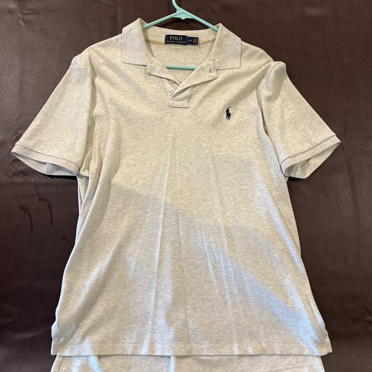 Polo Ralph Lauren cream polo shirt - Depop