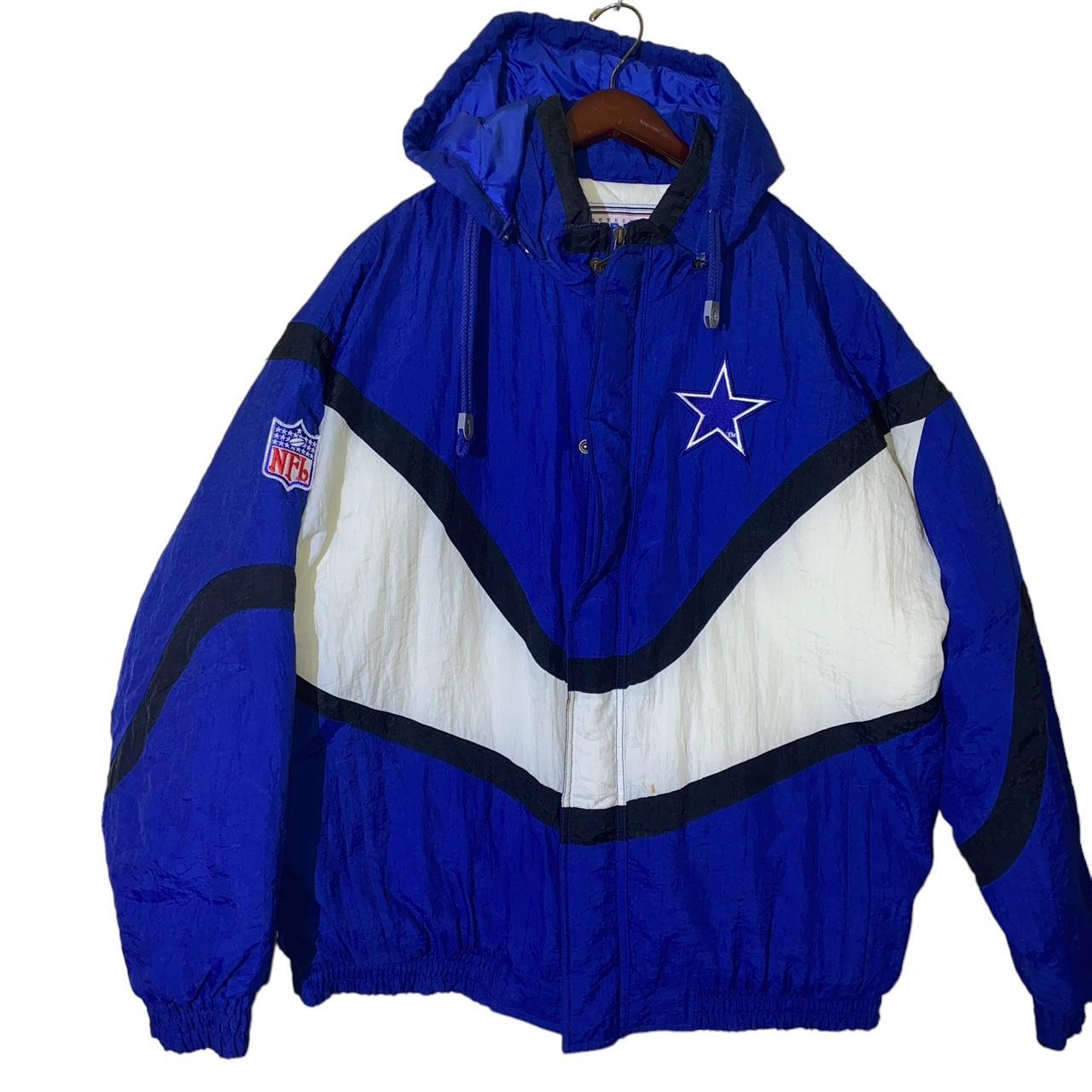 Vintage Dallas Cowboys Apex One Jacket With Hood - Depop