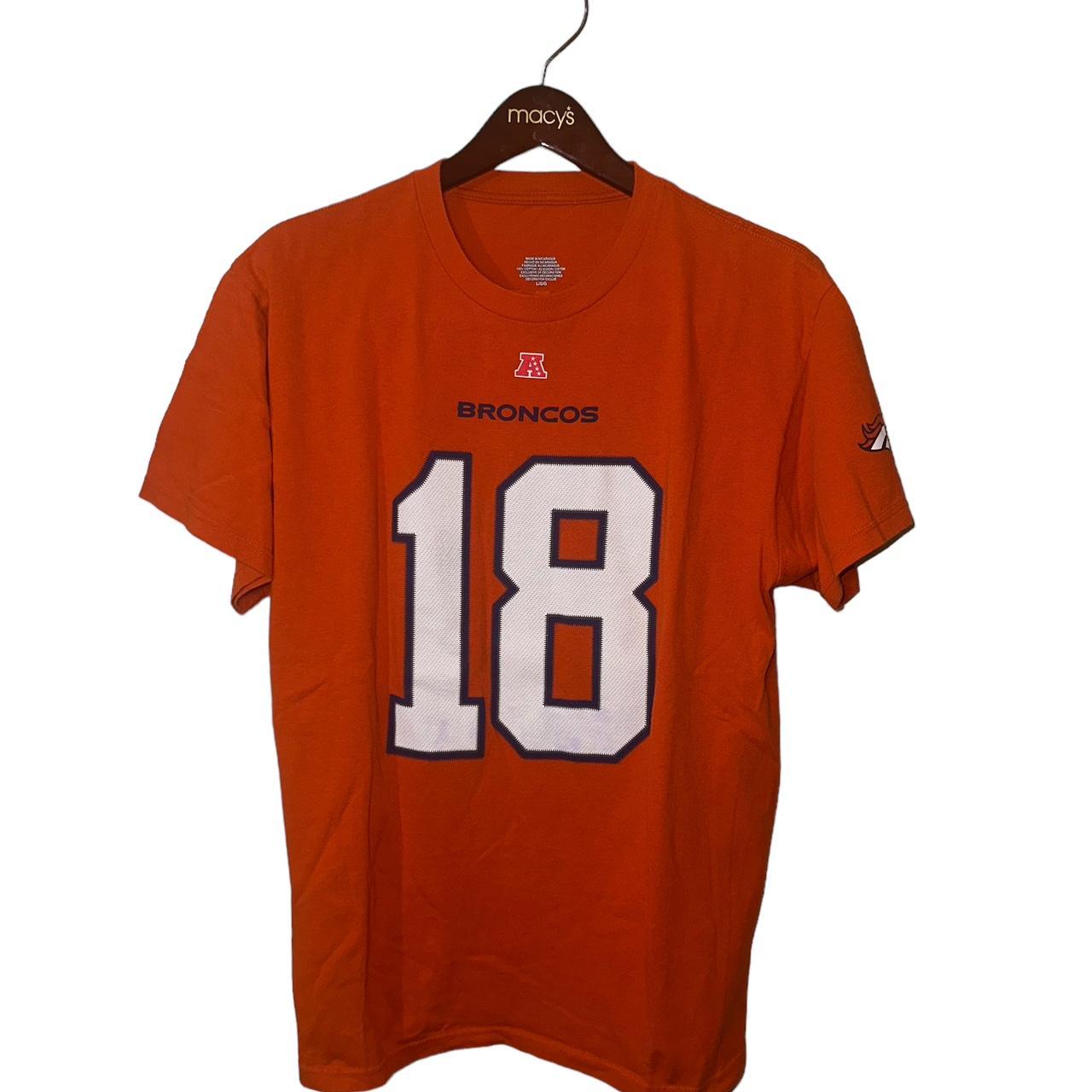 NWT Men’s Denver Broncos Peyton Manning Silhouette Orange T-Shirt Medium