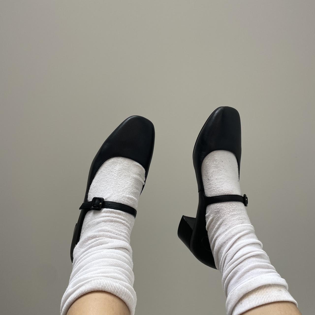 Black ballet kitten heels Fit size 9 Instant buy... - Depop