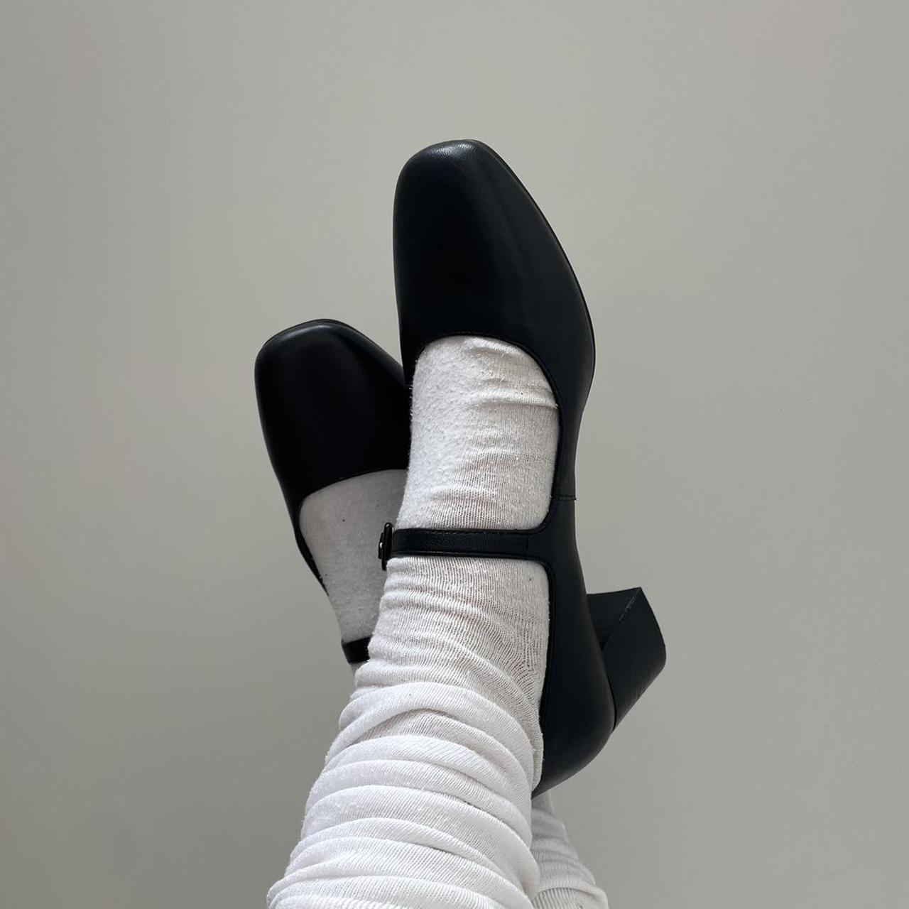 Black ballet kitten heels Fit size 9 Instant buy... - Depop