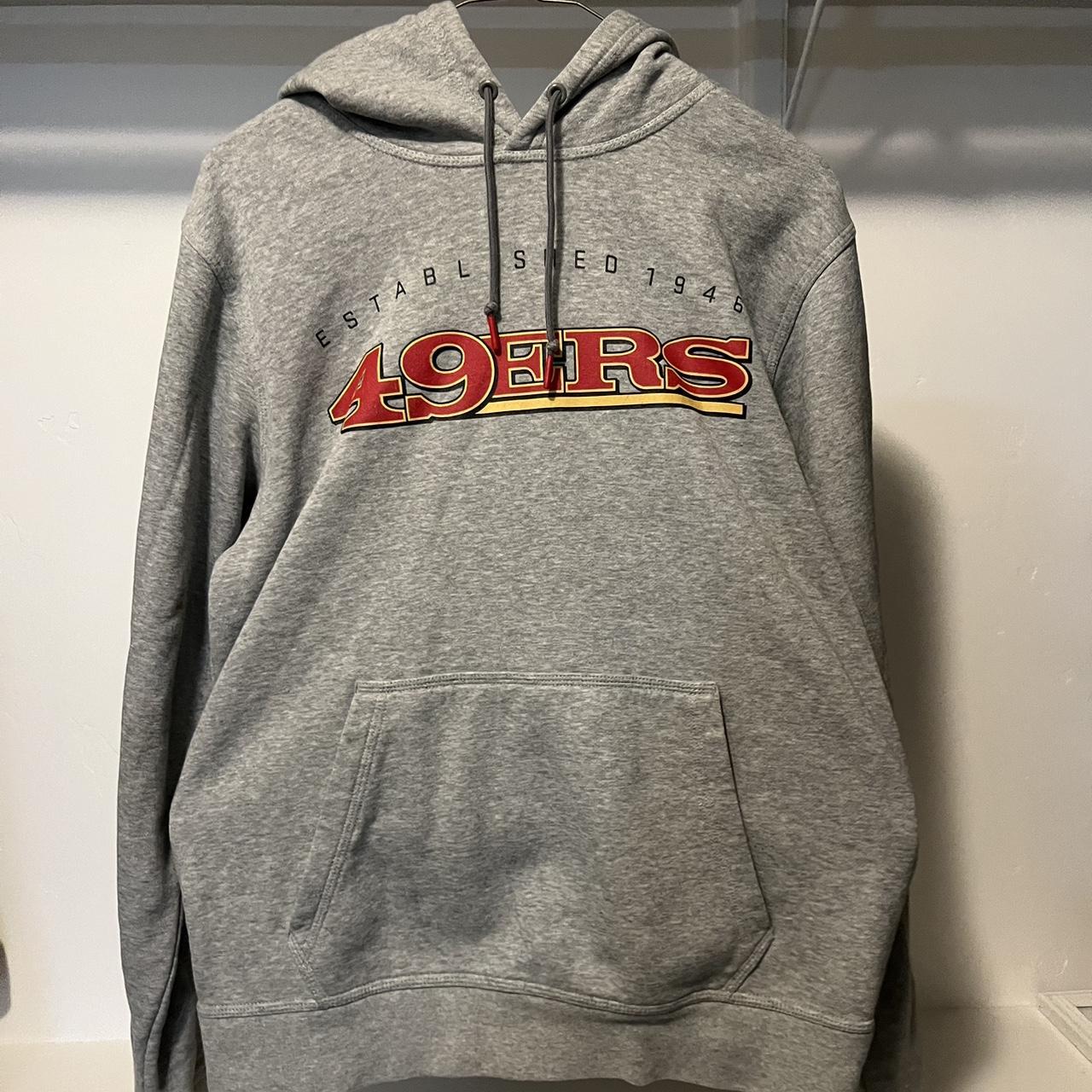 vintage grey nike 49ers hoodie, size S. great - Depop