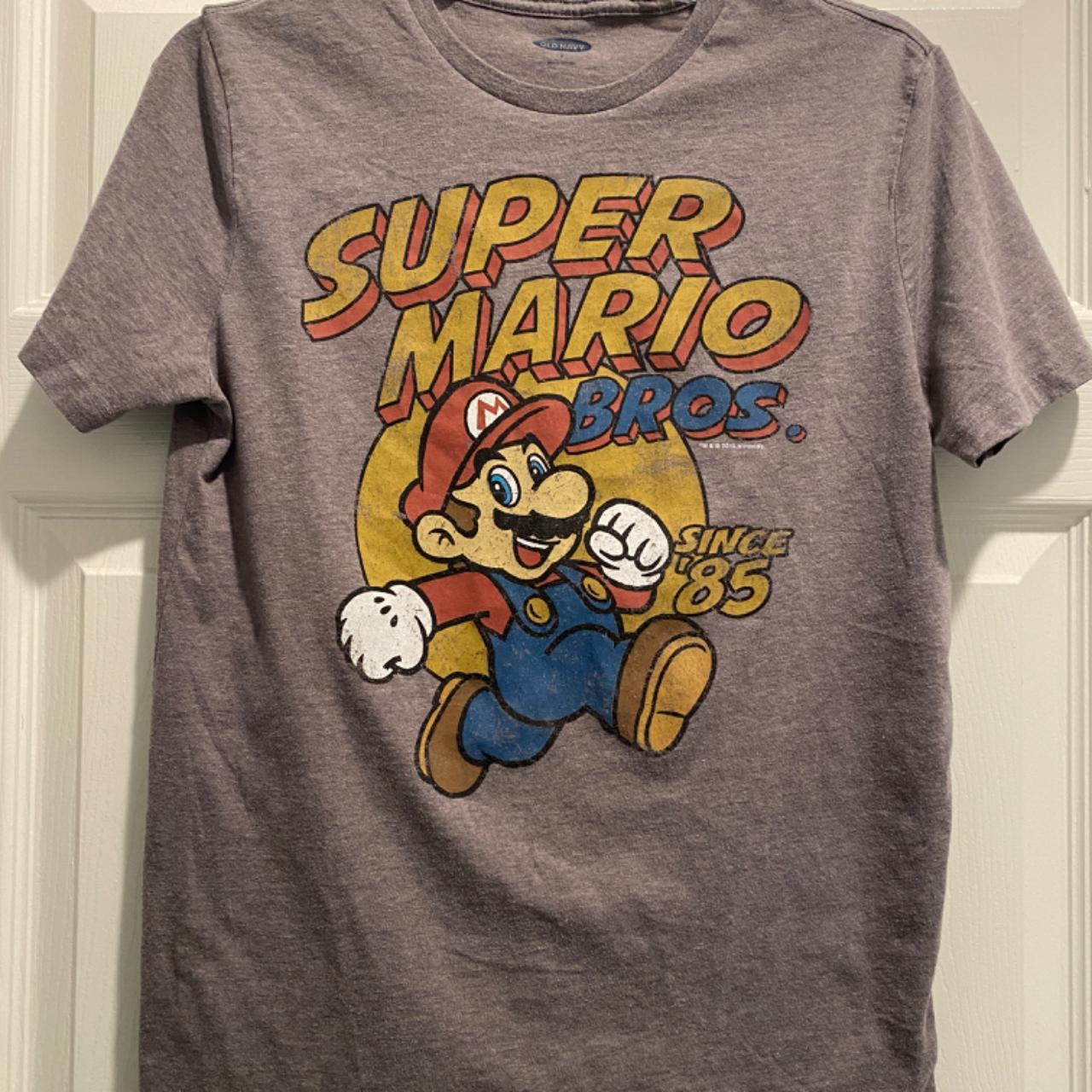 Super Mario Brothers t-shirt. Gray. Size Small. Old... - Depop