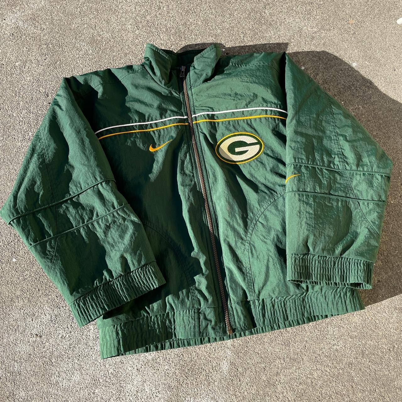 Nike Green Bay Packers Sweatshirt/Windbreaker With - Depop