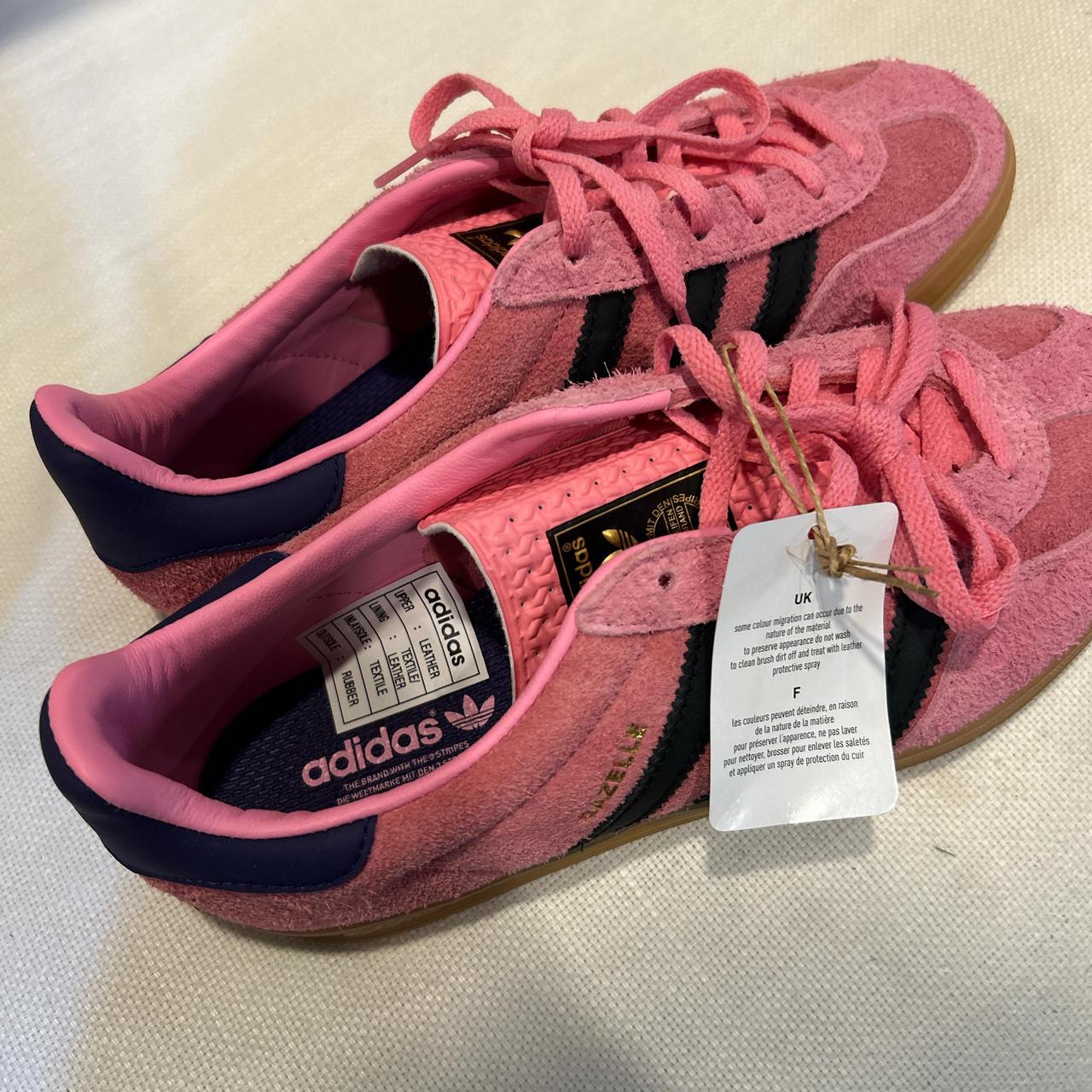 Gazelle Adidas in Pink Size US 7 and UK 5 1/2 Brand... - Depop