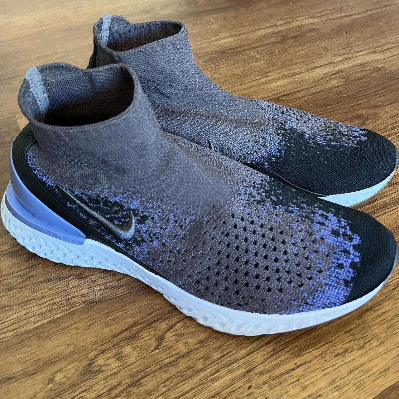 nike rise react flyknit thunder grey