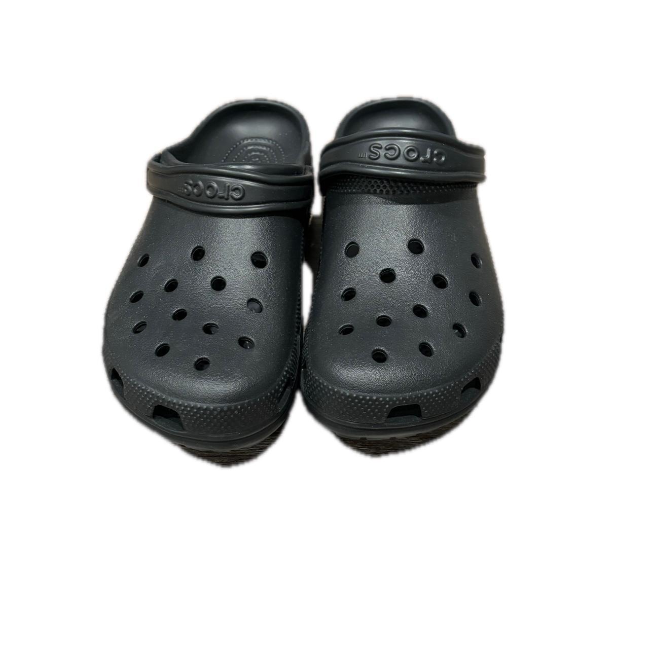 deformed black crocs size - 8 (fits like 9) new but... - Depop