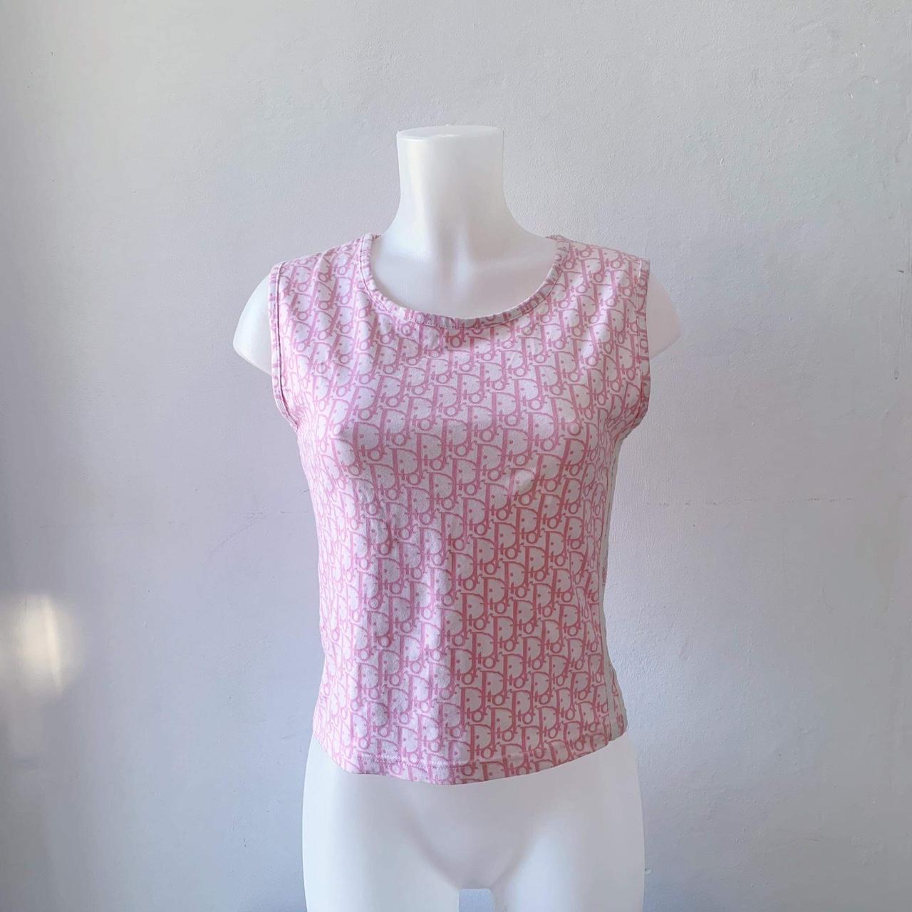 Authentic vintage Christian Dior pink and white - Depop