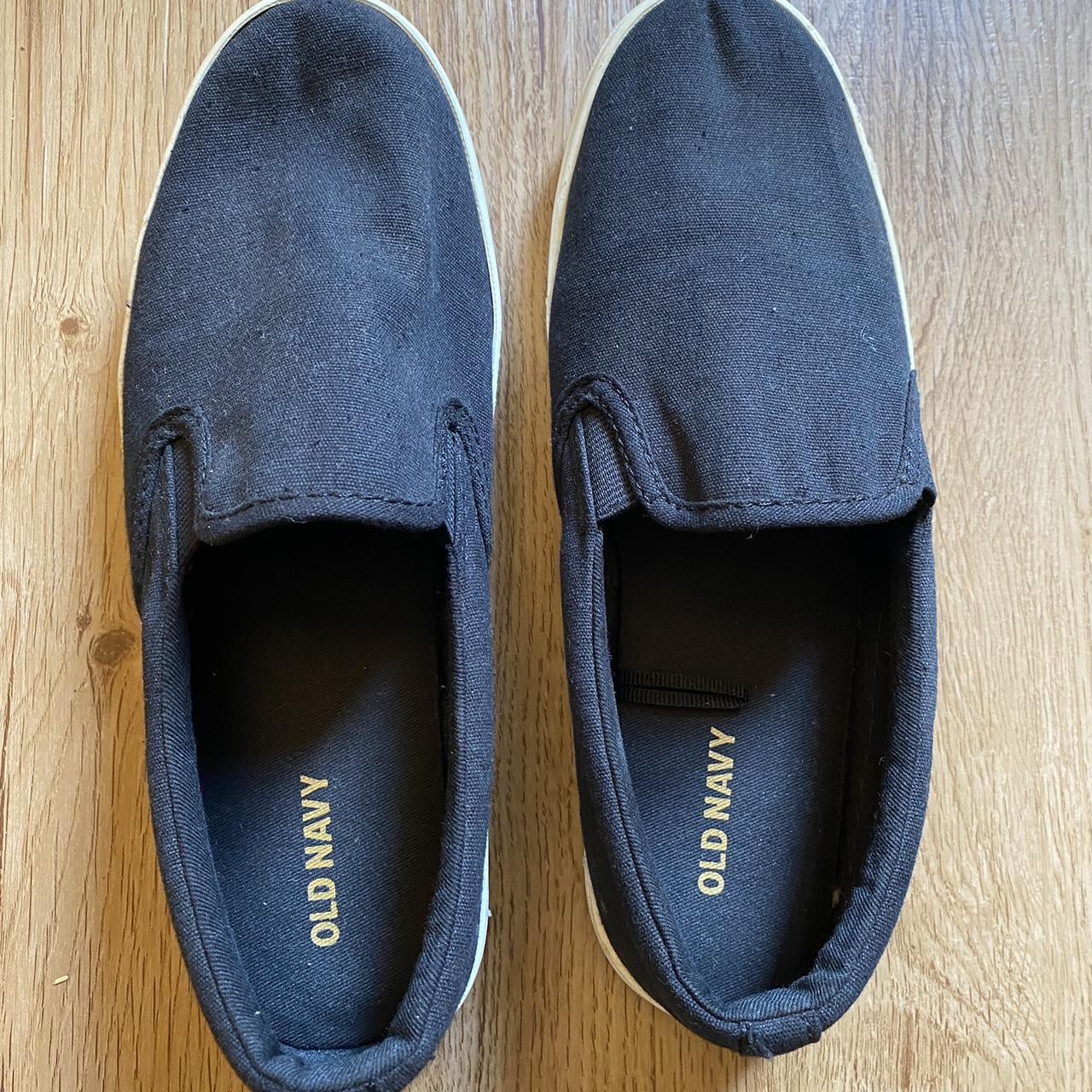 slip on navy trainers
