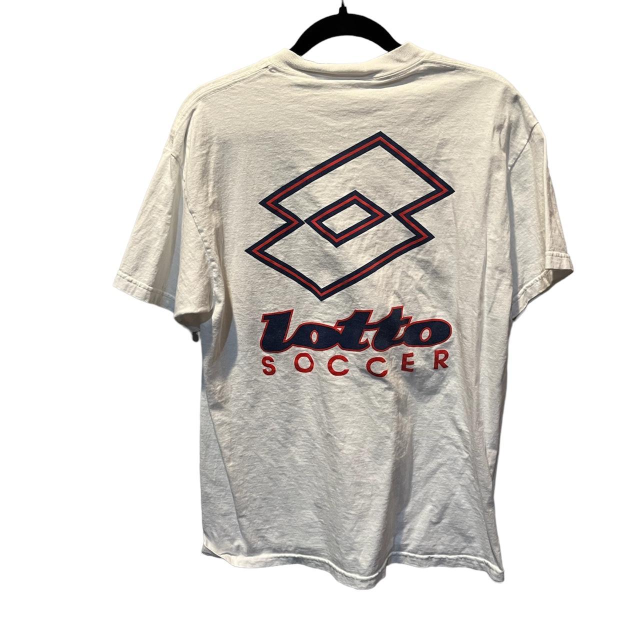 Lotto Men's White and Red T-shirt (2)