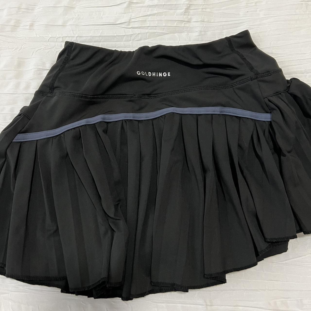 Women's Mini Skirt - Black - 0 – Gold hinge likes new black tennis skit