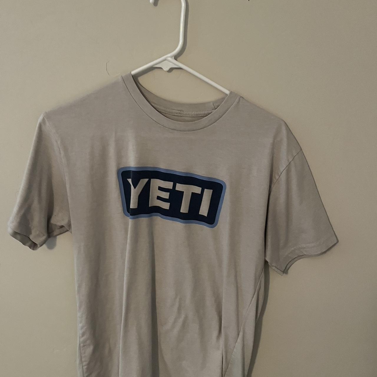 This Mens Yeti Cooler Burgundy T Shirt is in good - Depop