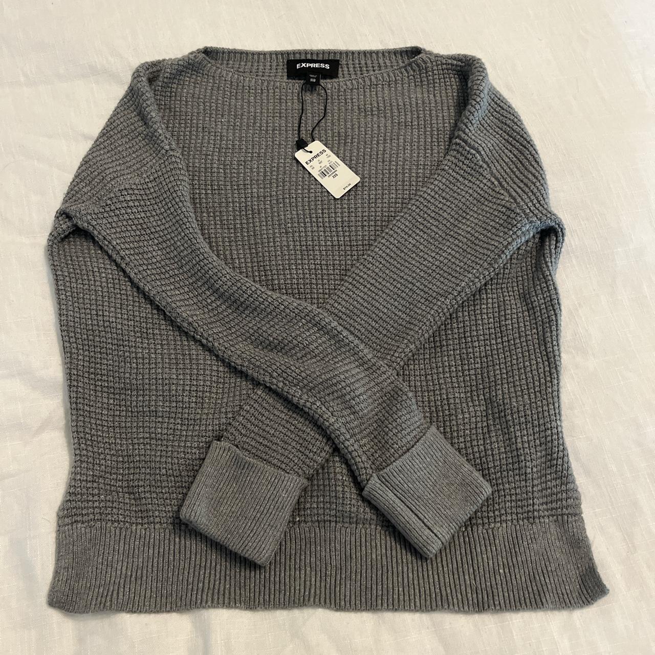 Express Women's Grey Jumper Depop