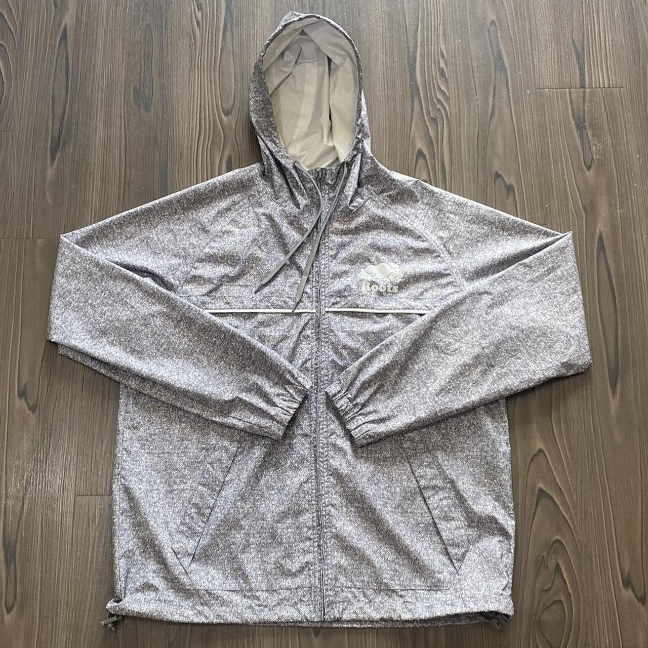 Grey Roots Waterproof Windbreaker Size