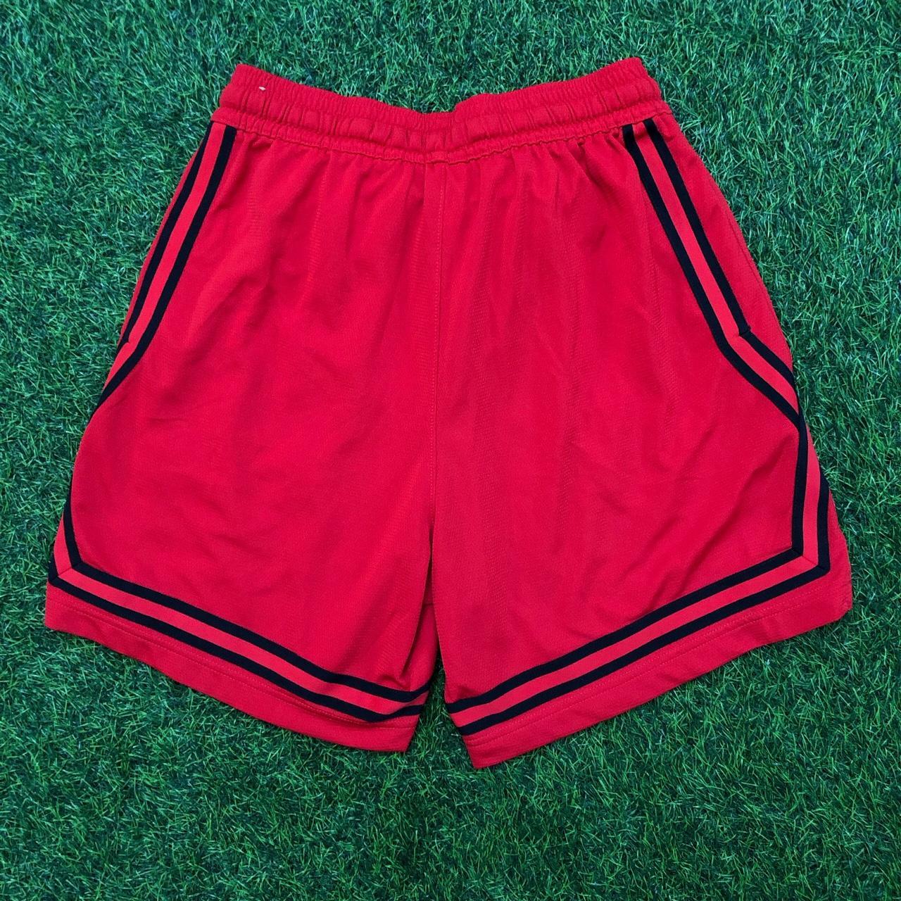 nike red and black shorts