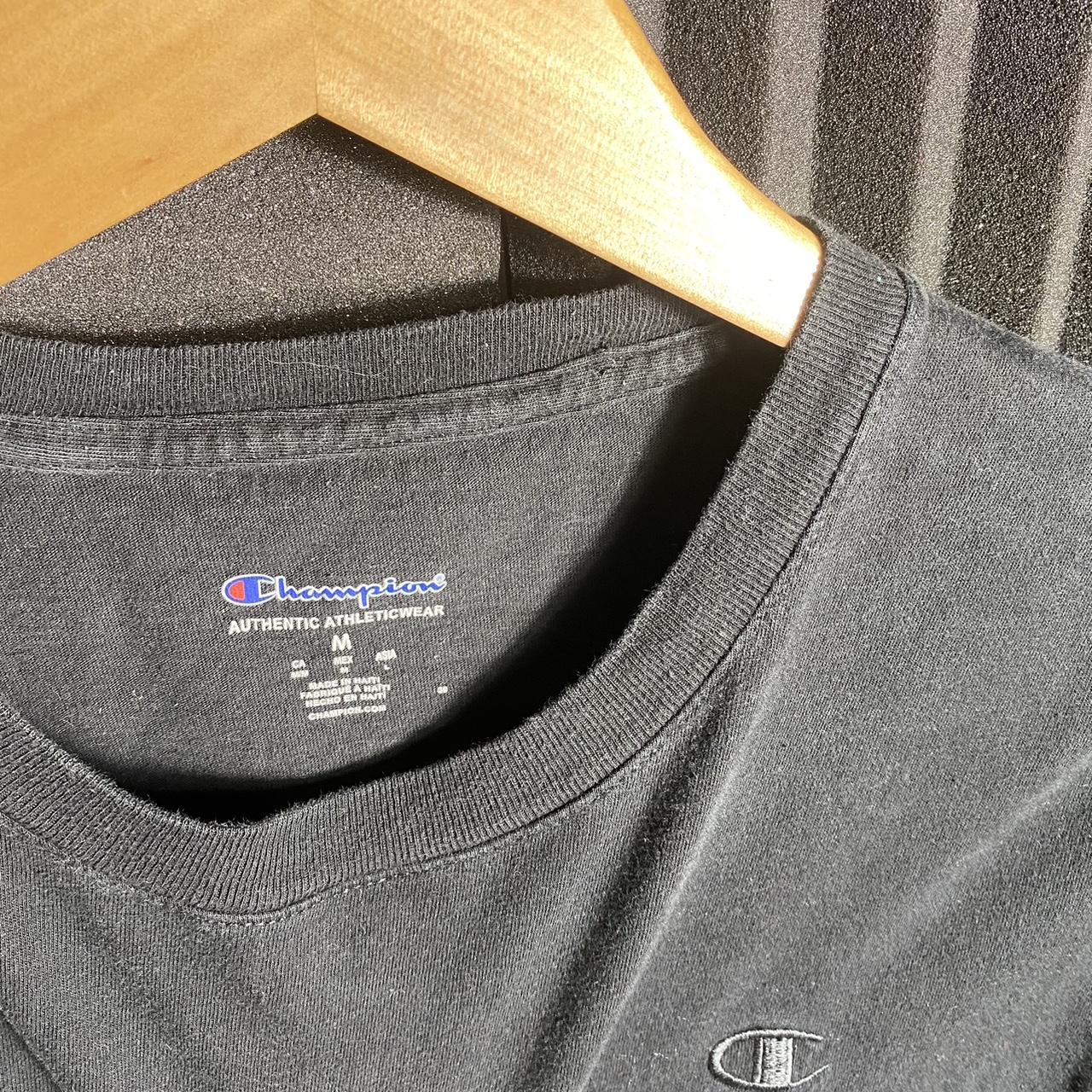 Champion Men's Black T-shirt | Depop