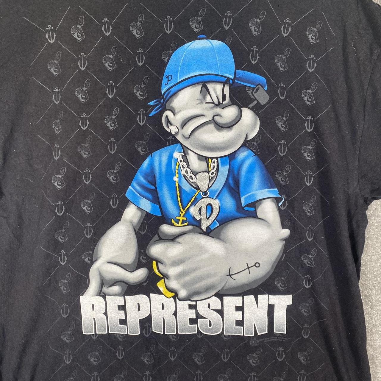 Represent Gangsta Popeyes AOP Vintage T-shirt •... - Depop
