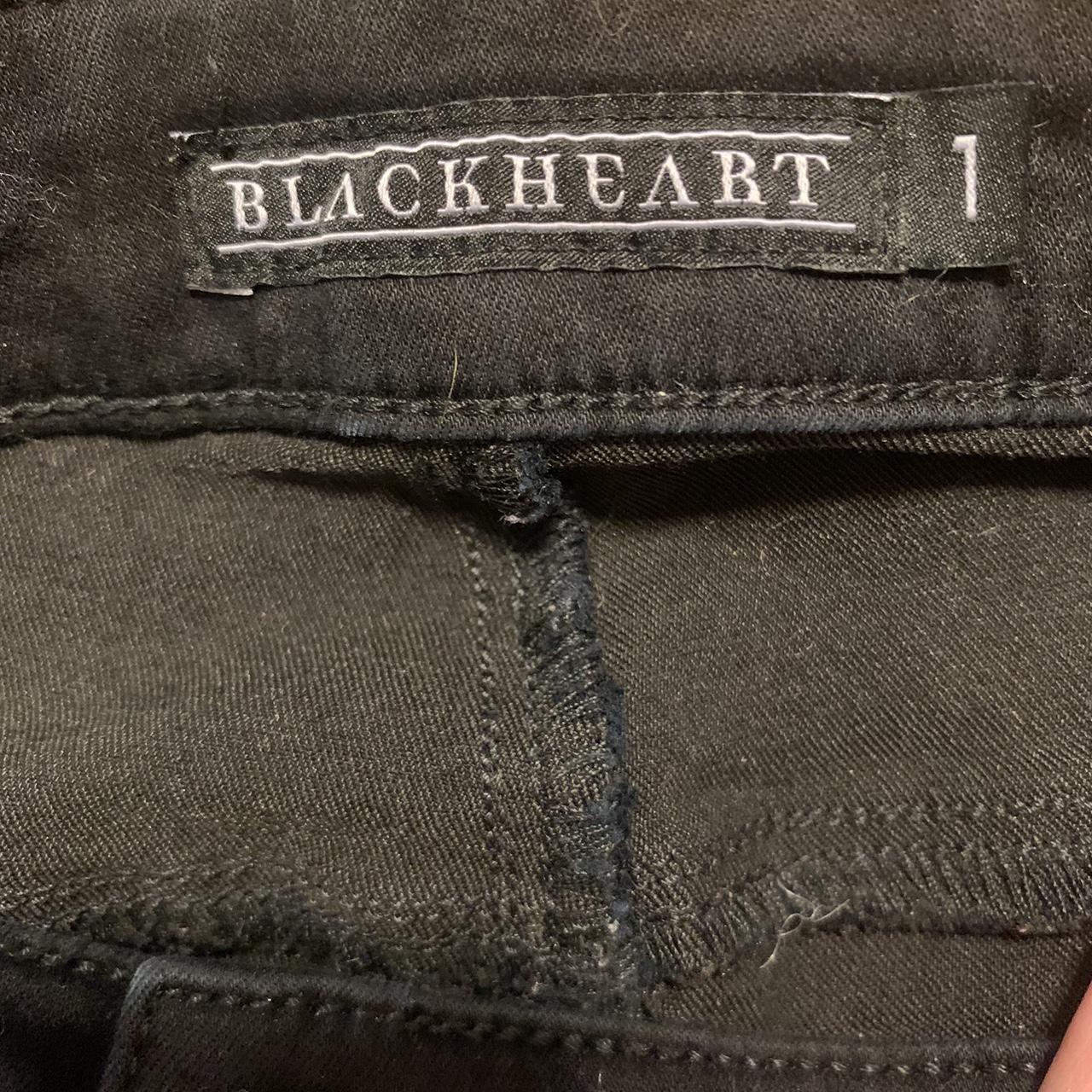 Black blackheart skinny jeans hottopic emo... Depop