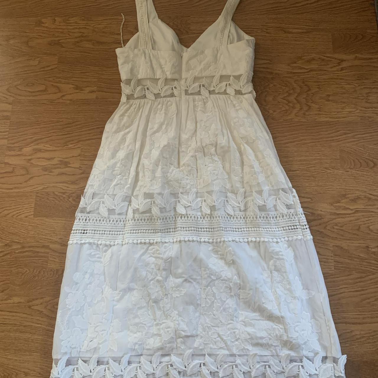 White sundress with midsection cutout #dress... - Depop