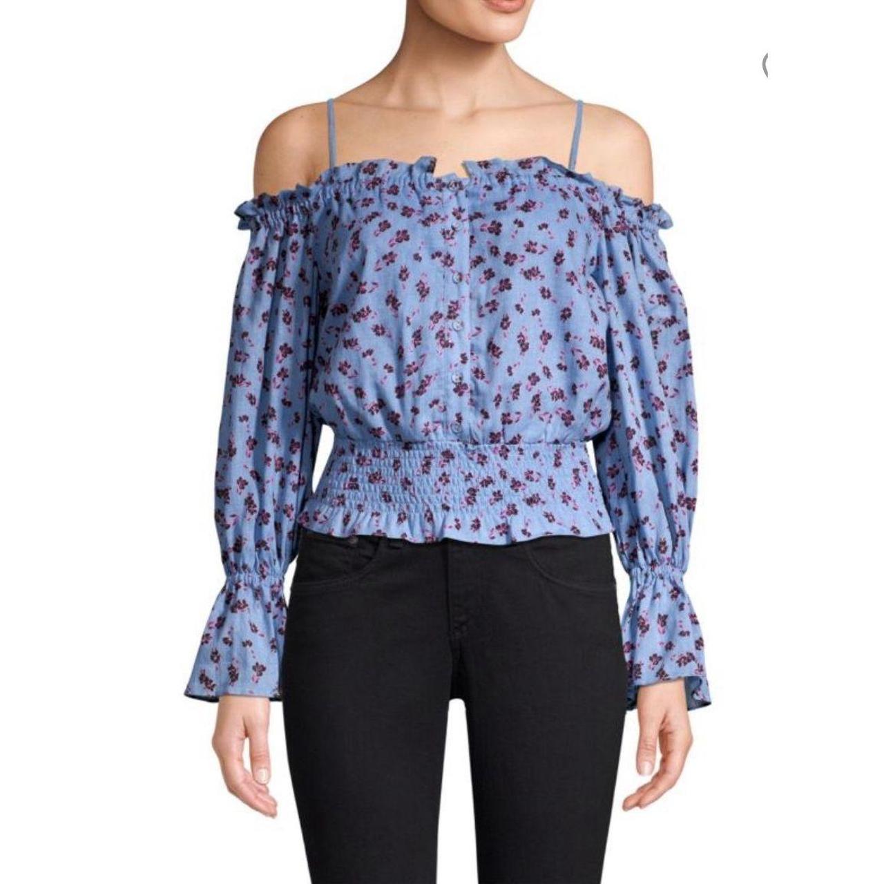 Parker floral popular cold shoulder top