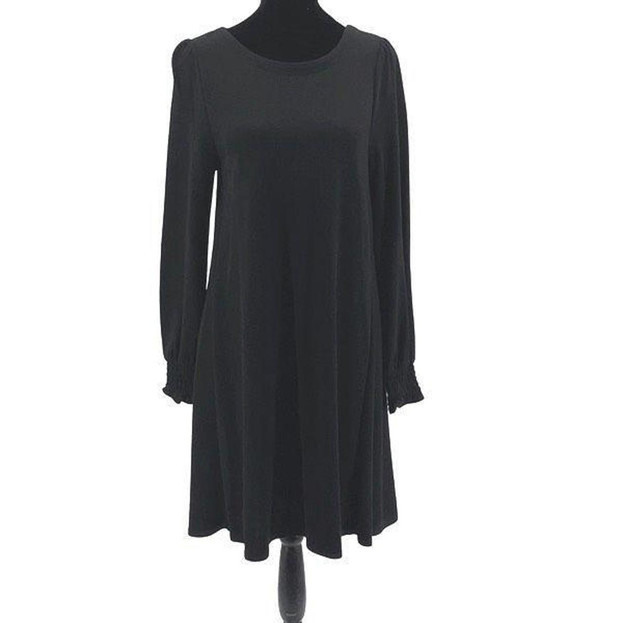 Loft black swing dress hotsell