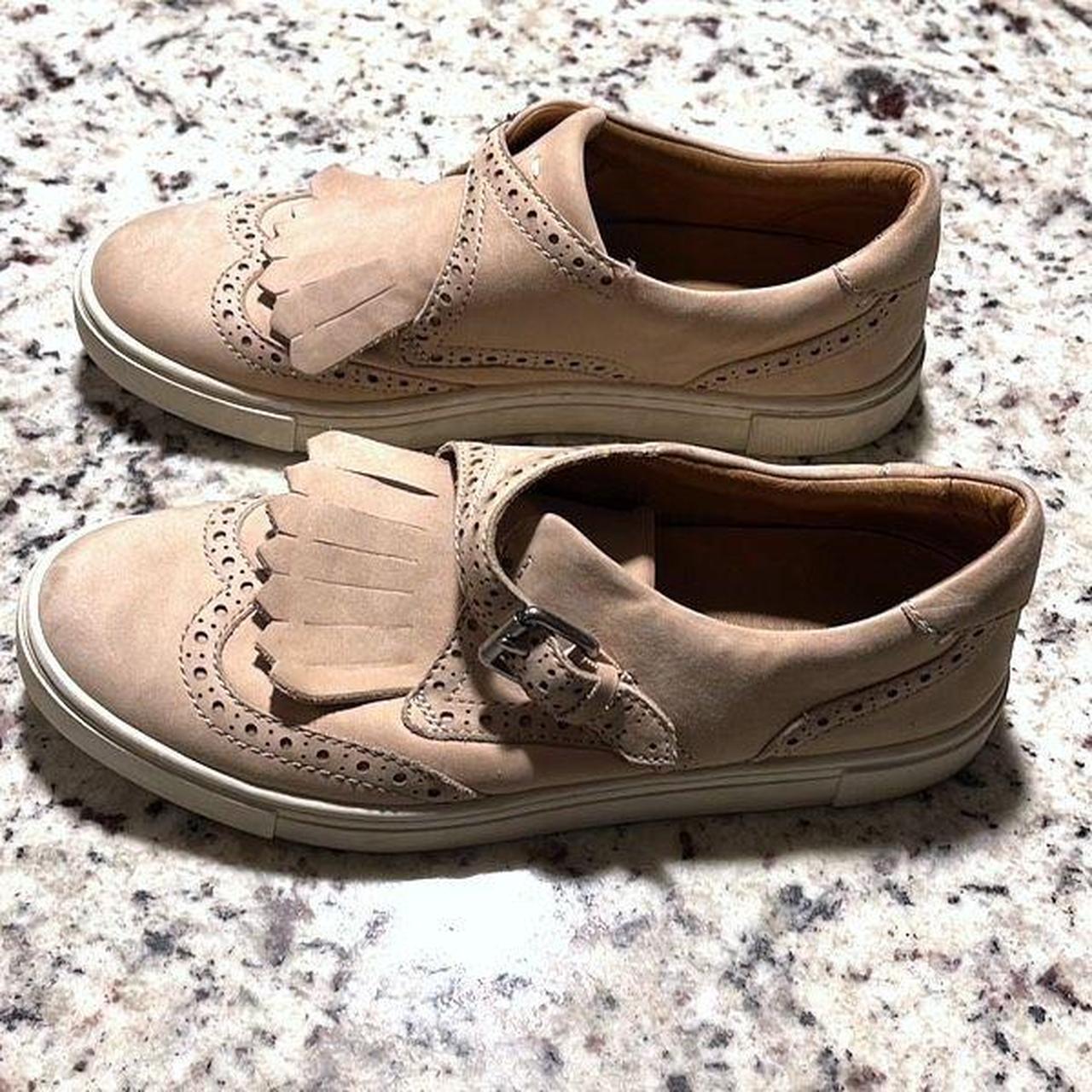 Frye Kiltie Frye Elle Kiltie Fringe Brown Leather Clogs Wood 10