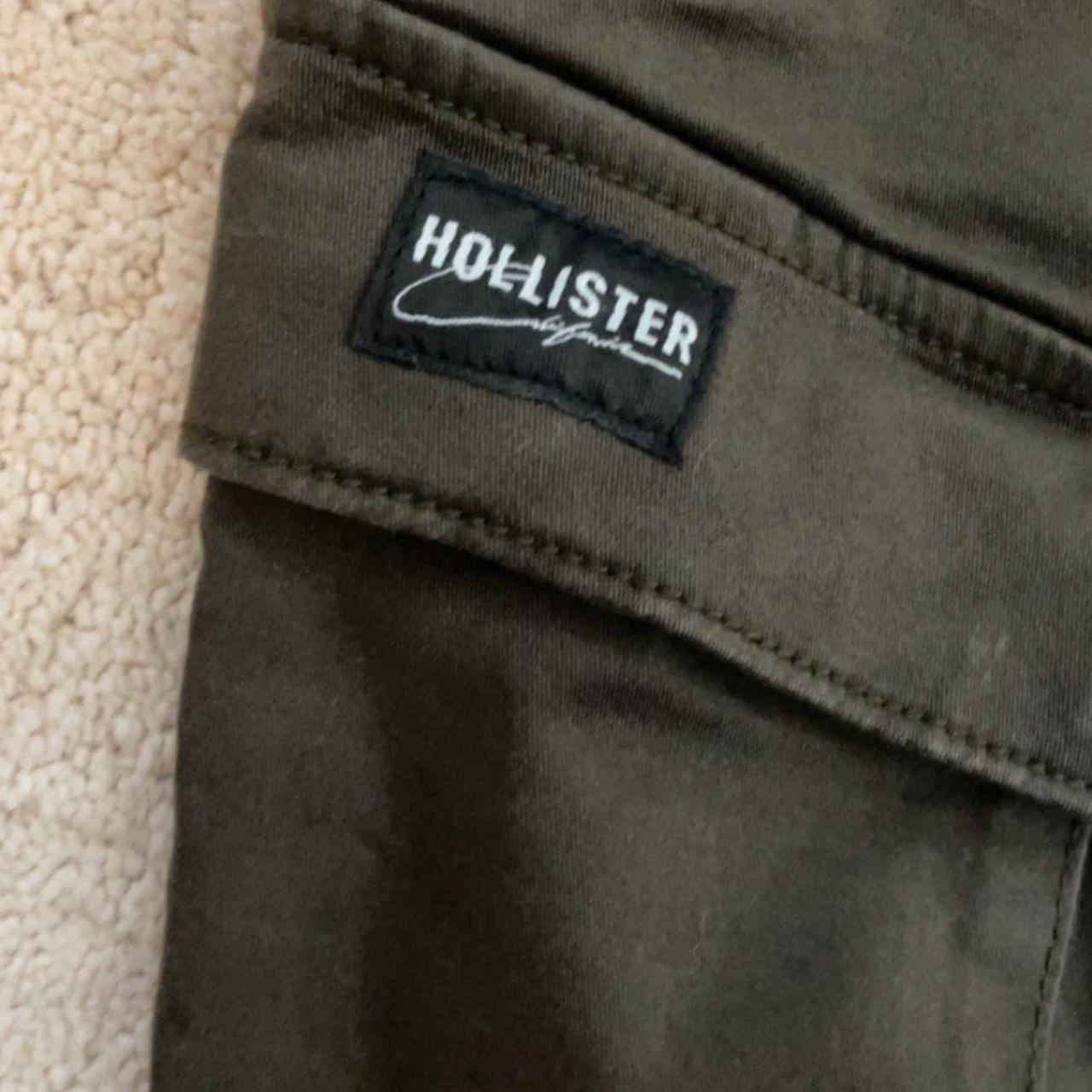 Small brown hollister cargo pants no stains never worn - Depop