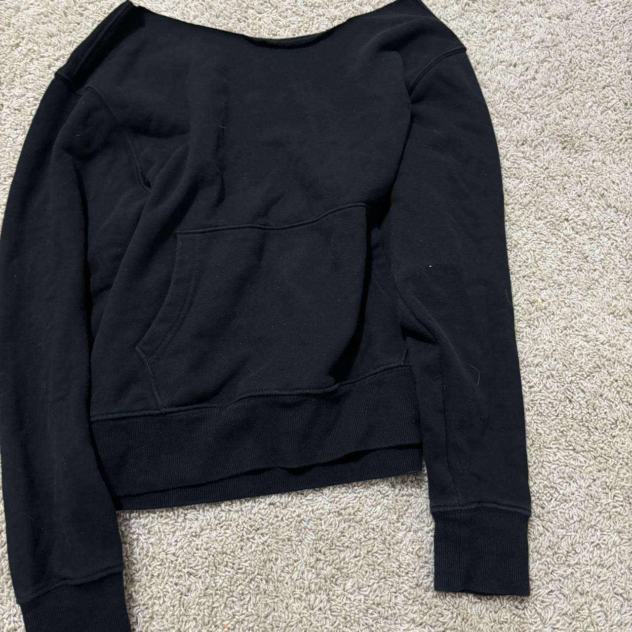 cute black cut neck sweatshirt - Depop