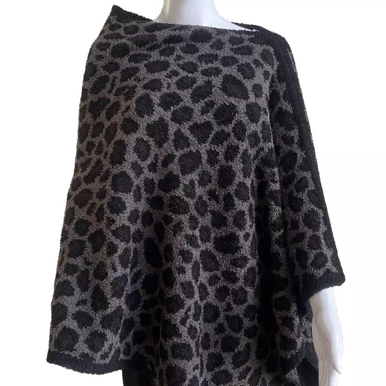 Barefoot Dreams Cozy Chic One Size sold Leopard Poncho in Expresso Multi