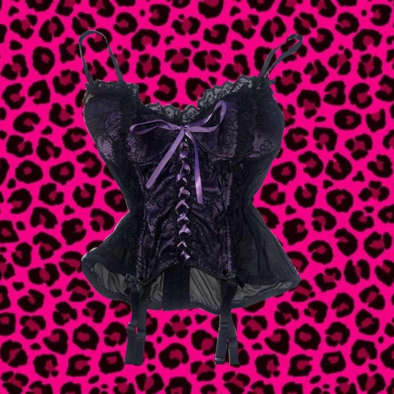 Purple And Black Corset