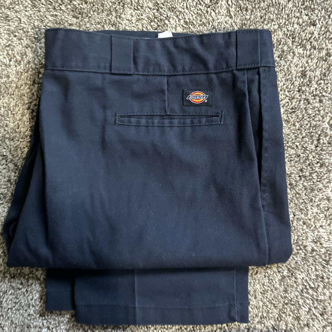 Dickies Men's Navy and Blue Trousers | Depop