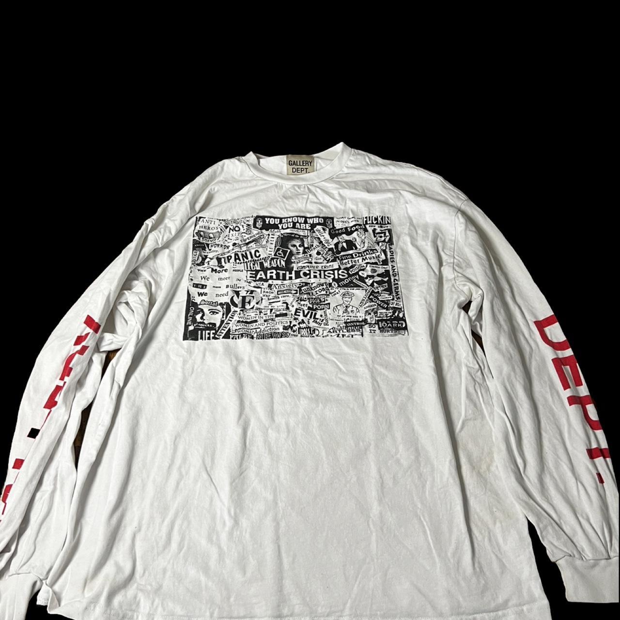 gallery dept 'earth crisis' long sleeve shirt (size L) | Depop