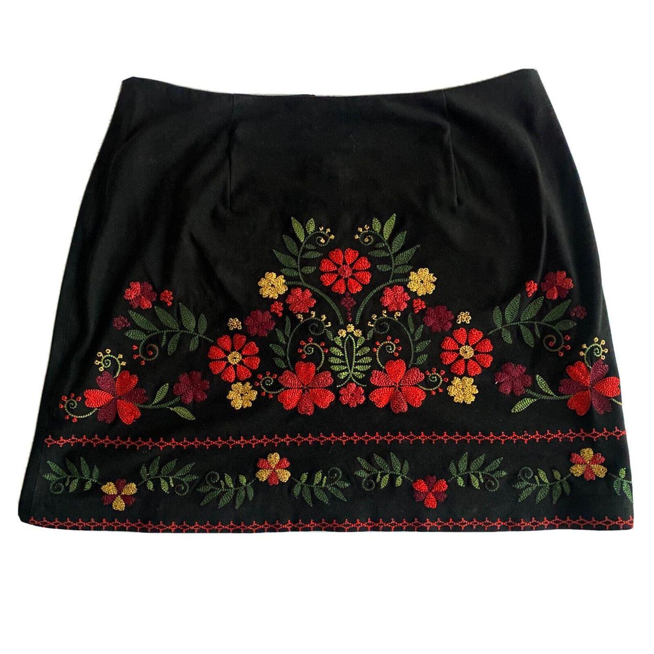 Newlook Petite Embroidered Skirt New Boho Chic -... - Depop