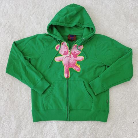 marc jacobs heaven double-headed teddy zip up hoodie...