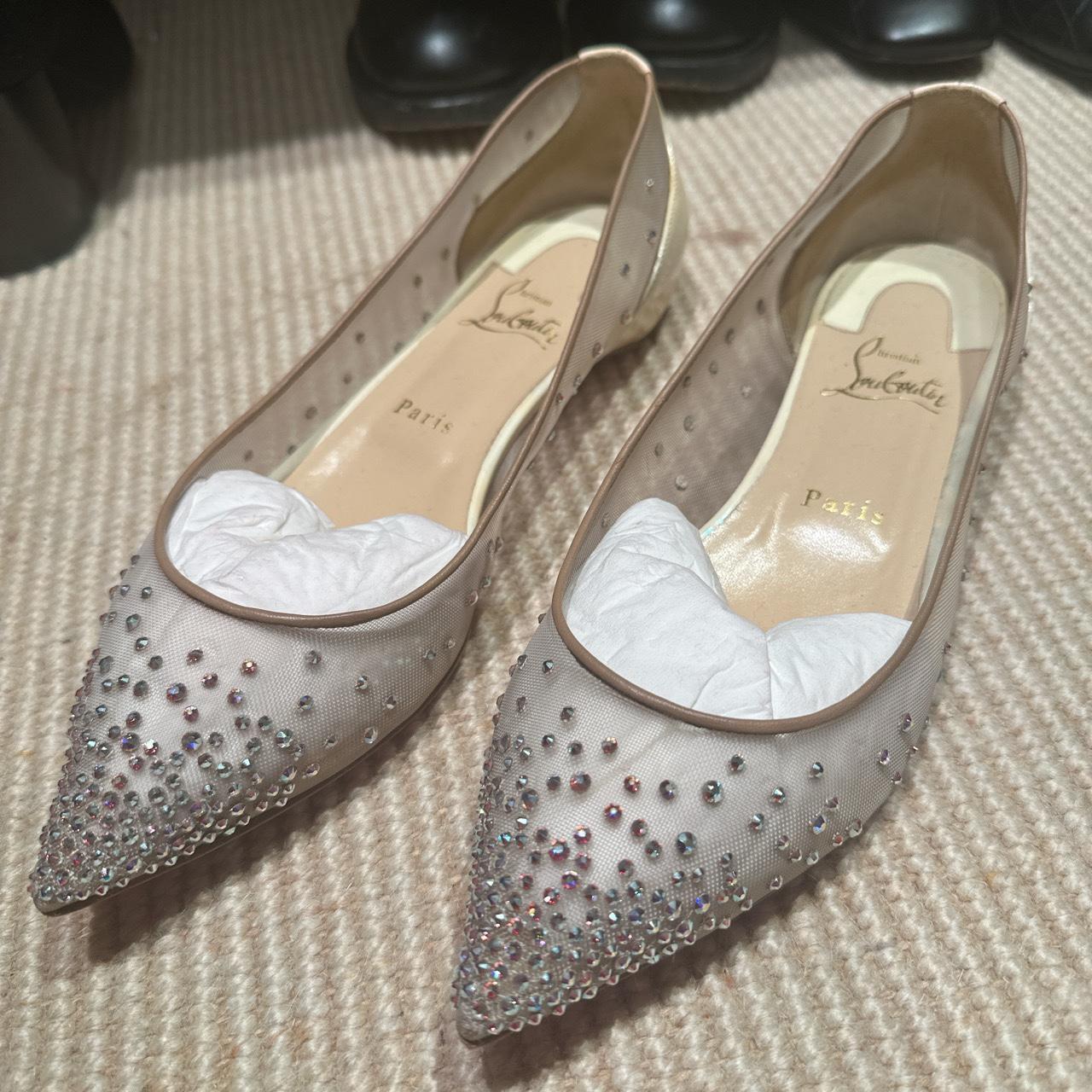 RETAIL: £955 Stunning louboutin ballet flats with... - Depop