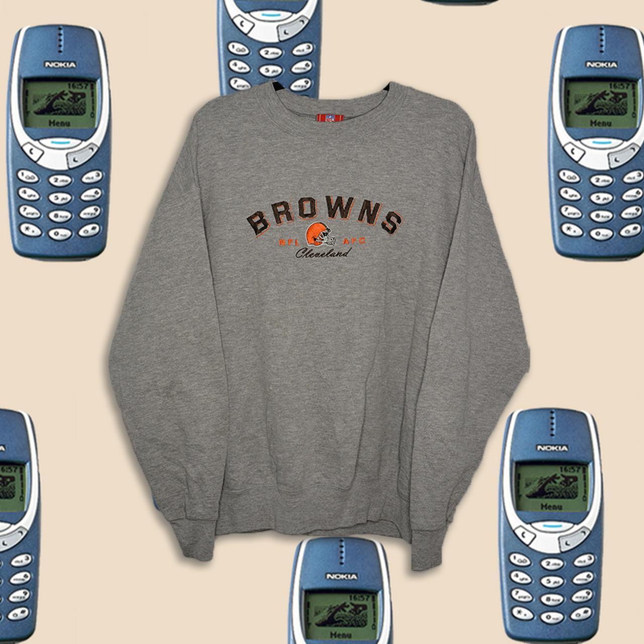 NFL Cleveland Browns Sweatshirt 90s Vintage Jumper, - Depop